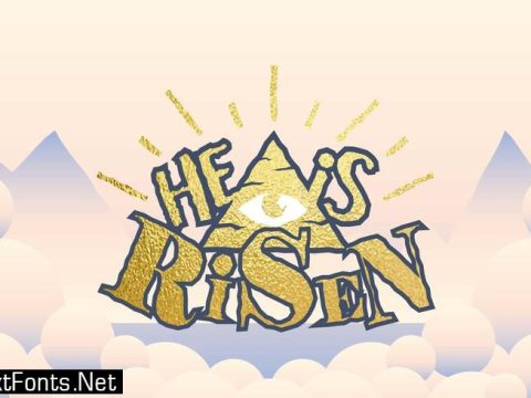 He Is Risen Typography Illustration Vector