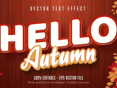 Hello Autumn Text Effect