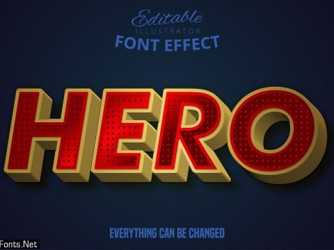 Hero text, editable text effect 699178