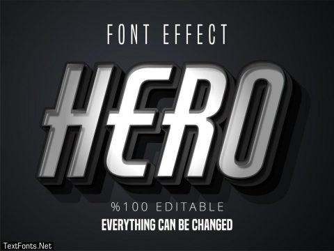 Hero white text