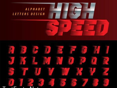 High Speed Effect Alphabet Letters and numbers