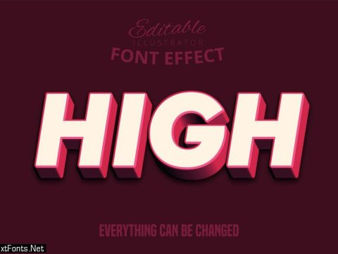 High Text Pink and Dark Red Typeset