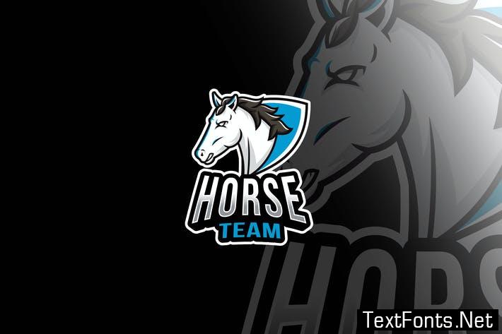 Horse Team Esport Logo Template N4ERSGD