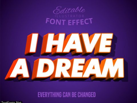 I have a Dream Modern strong bold text effect