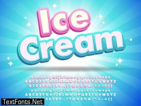 Ice Cream Font Text For Logo Design