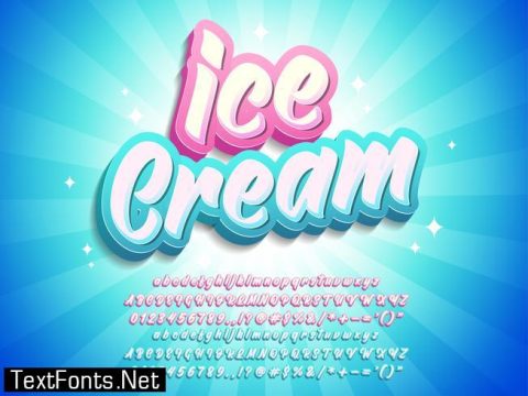 Ice Cream Text Effect Pop 3d Style 555466