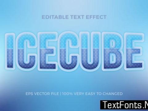 Icecube Text Effect Editable Concept