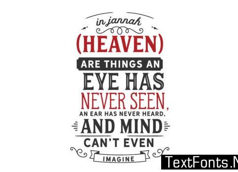 In Jannah (Heaven) - Typography Graphic Templates