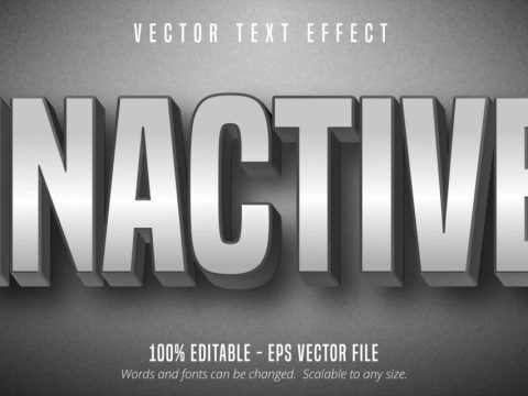 Inactive gradient grey color text effect