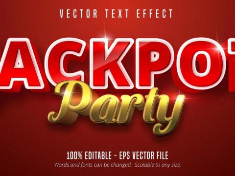 Jackpot prize style, editable text effect