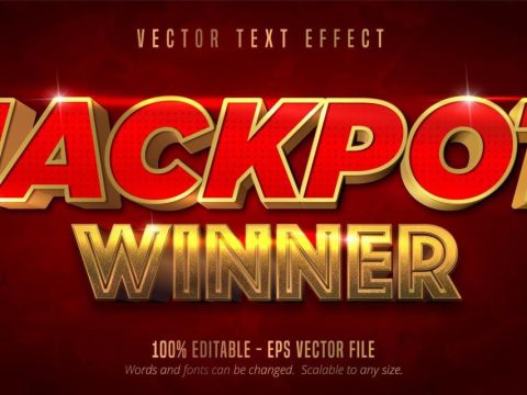 Jackpot winner red and gold ext effect