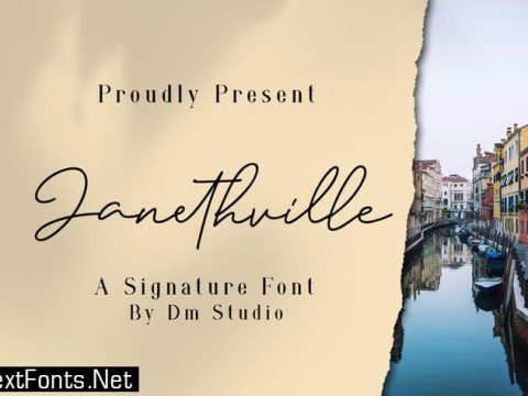 Janethville - Signature Font