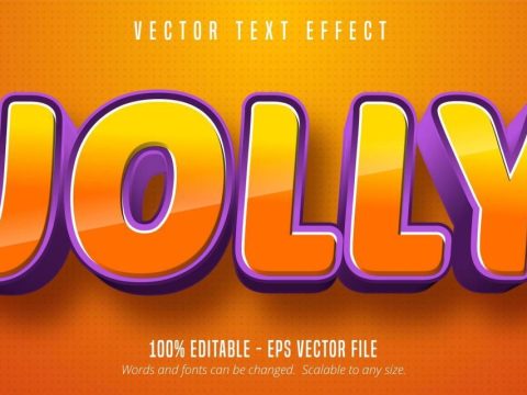 Jolly text, 3d orange and purple font face