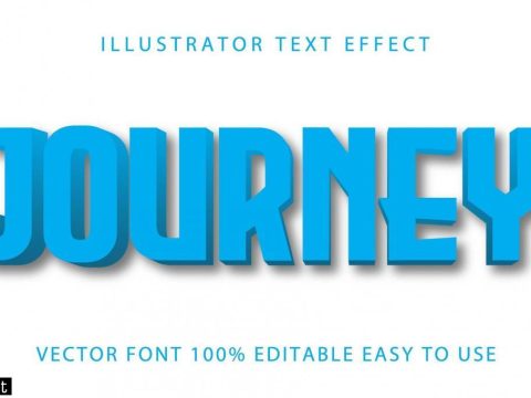 Journey Sky Blue Text Effect