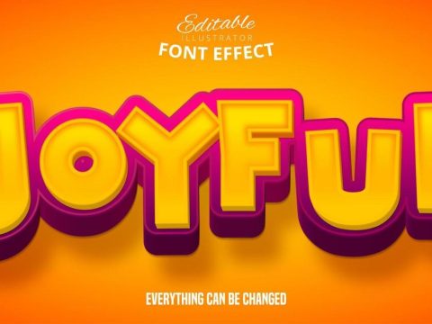 Joyful 3D Bold Text Effect