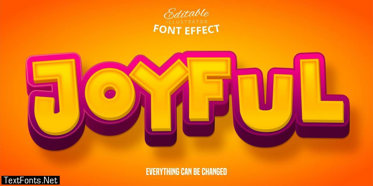 Joyful 3D Bold Text Effect