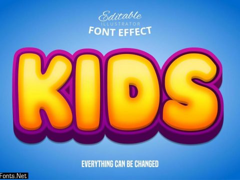 Kids Bubble Text Effect