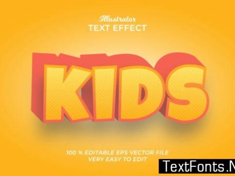 Kids Text Effect Theme Editable