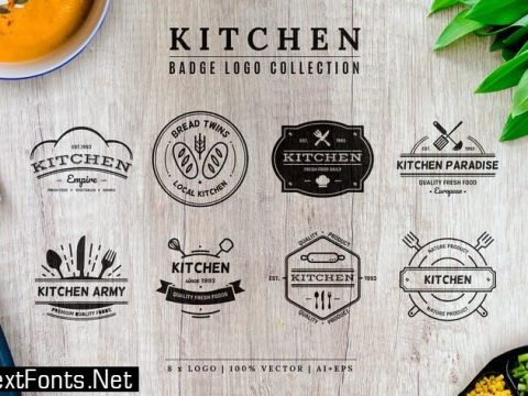 Kitchen Badge Logo Collection