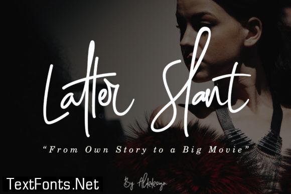 Latter Slant Font