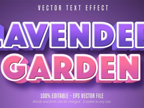 Lavender gardenpurple and pink bold text effect