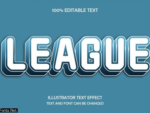 League 3d editable text effect