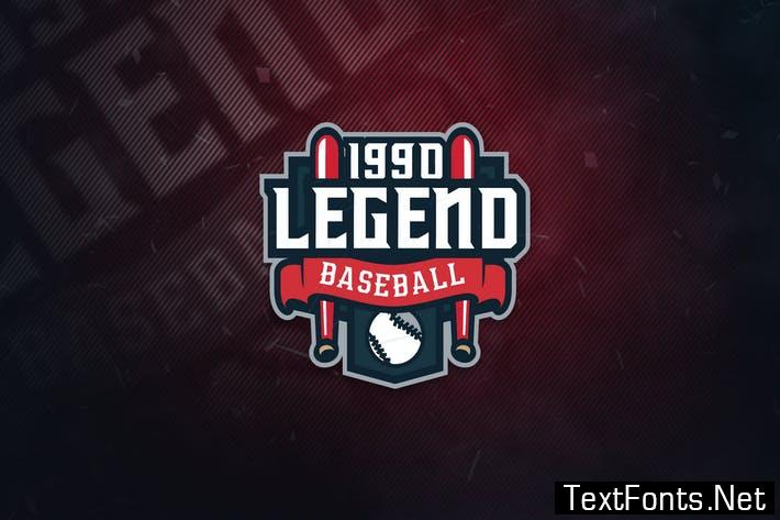 Legend Baseball Sports Logo