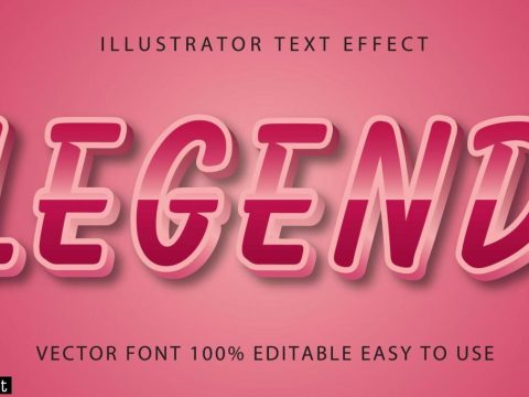 Legend Pink Metallic Text Effect