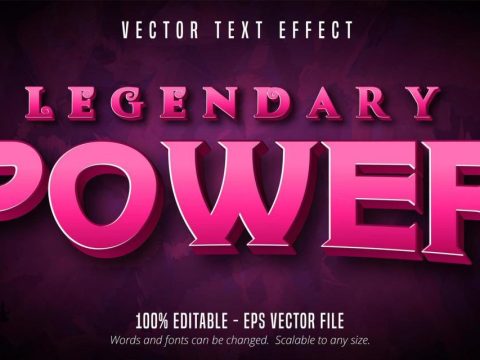 Legendary game style editable text effect