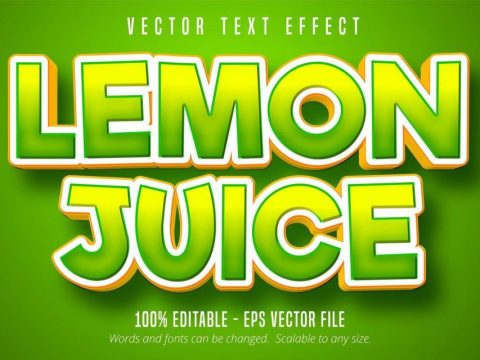 Lemon juice green gradient text effect