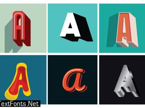 Letter A 3D Typography 184318