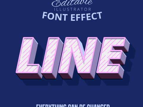 Line diagonal design text, editable text style