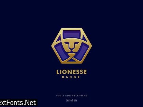 Lion Luxury Badge Logo V9CKLQU