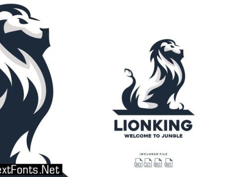 LionKing Logo Design Vector