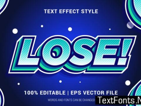 Lose Text Effect Style