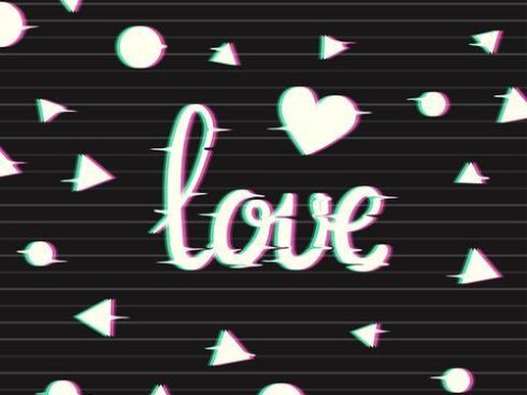 Love Card with Glitch Effect