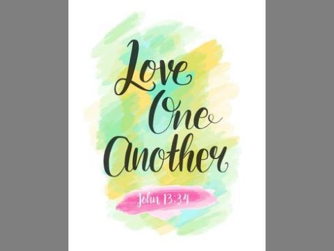 Love One Another Lettering Typography