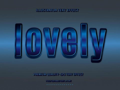 Lovely Blue Text Effect