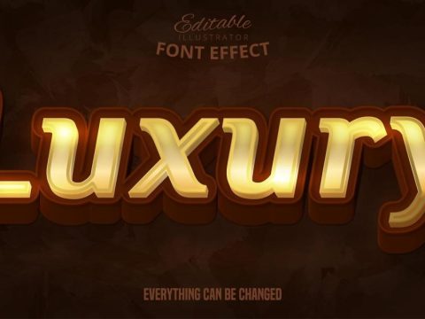 Luxury Lowercase Gold Font Effect