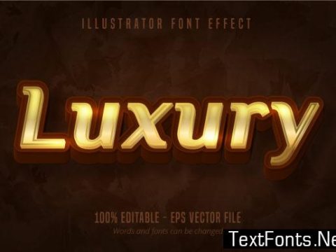 Luxury Text Effect, Gold Alphabet Style