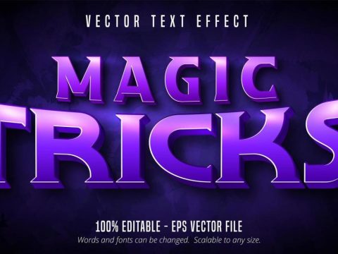 Magician style editable text effect