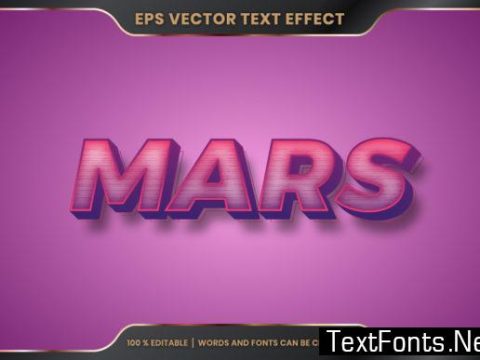 Mars Word, Text Effect Editable Style