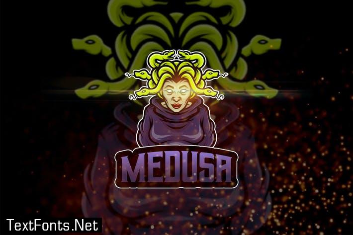 Medusa - AI and PSD Esport Logo Template