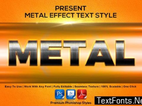 Metal Text Effect Style