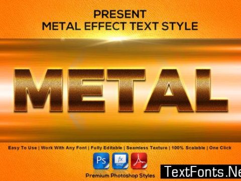 Metal Text Effect Style