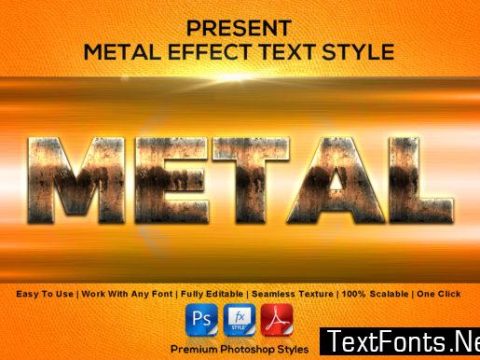 Metal Text Effect Style