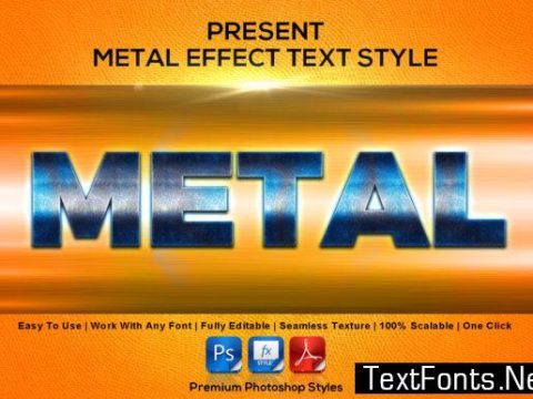 Metal Text Effect Style