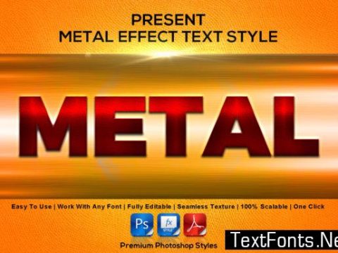 Metal Text Effect Style