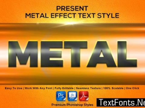 Metal Text Effect Style