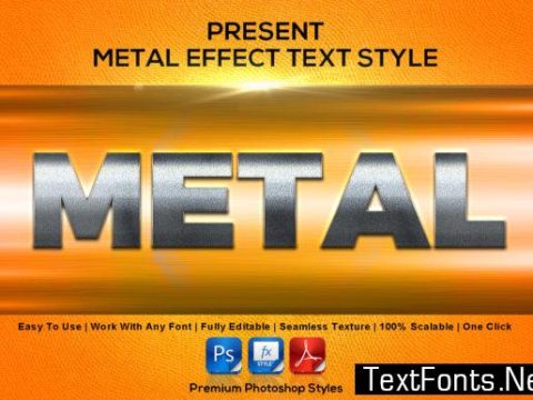 Metal Text Effect Style